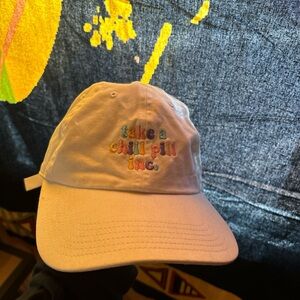 White Cap with Colorful Embroidery